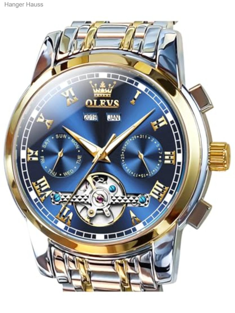 Automatic Self Winding Mens Watch Stainless Steel Tourbillon Dress